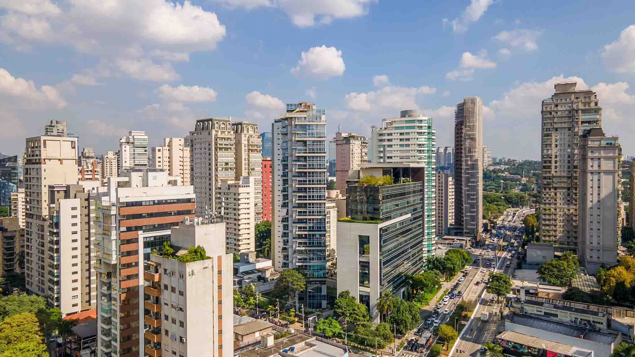 Fachada do empreendimento Celebrity no bairro Itaim Bibi.